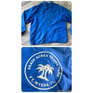 70’s Shady Acres Travel Park Ft. Myers FL Jacket  Blue windbreaker